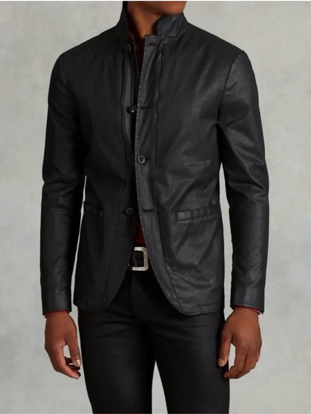 John Varvatos Collection Coated Stand collar Jacket Size EU 50 USA 40